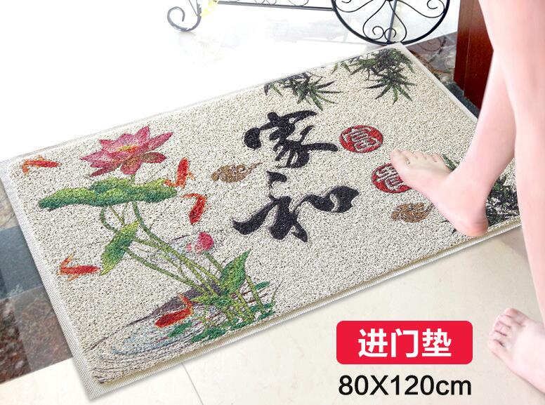 New silk ring spray printing floor mat anti slip and dust removal household carpet customizable patt