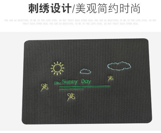 Household floor mat honeycomb embroidery carpet door mat water absorption and antiskid mat