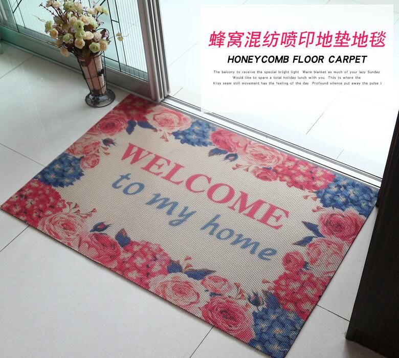 Household door honeycomb spray printing mat hall floor mat doormat kitchen bedroom bathroom anti sli