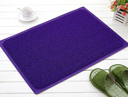 Thickened PVC bedroom kitchen living room solid color bathroom door anti slip floor mat foot pad can